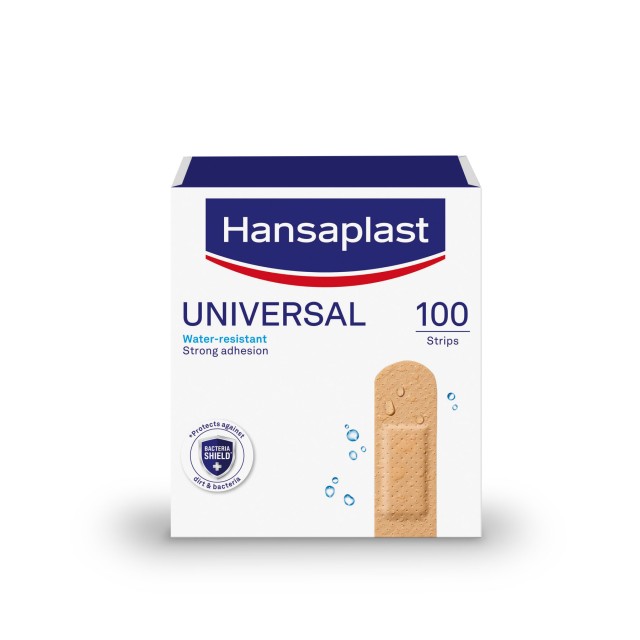 Hansaplast Universal Water Resistant Αδιάβροχα Αυτοκόλλητα Επιθέματα 1,9 x 7,2cm 100 Τεμάχια [Family Pack]