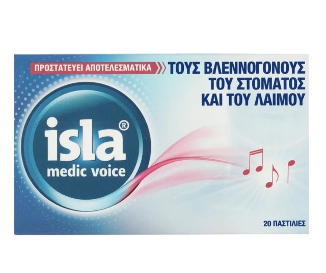 Isla Medic Voice - Καταπραϋντικές Παστίλιες Λαιμού Για Καταπονημένες Φ &hellip;