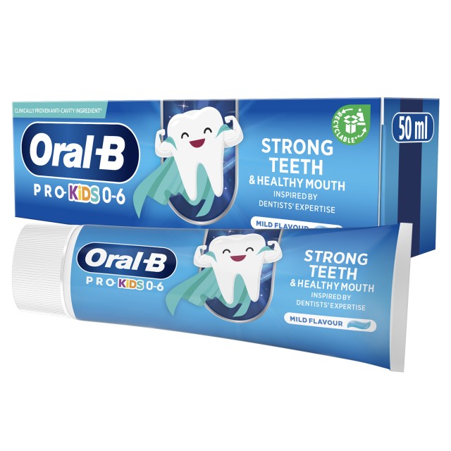 Oral B Pro Kids Παιδική Οδοντόκρεμα για 0-6 Ετών με Γεύση Μέντα 50ml