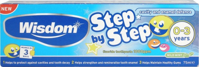 Wisdom Step By Step Toothpaste Mild Mint Οδοντόκρεμα Με Ήπια Γεύση Μέν … Wisdom Step By Step Toothpaste Mild Mint Οδοντόκρεμα Με Ήπια Γεύση Μέν …