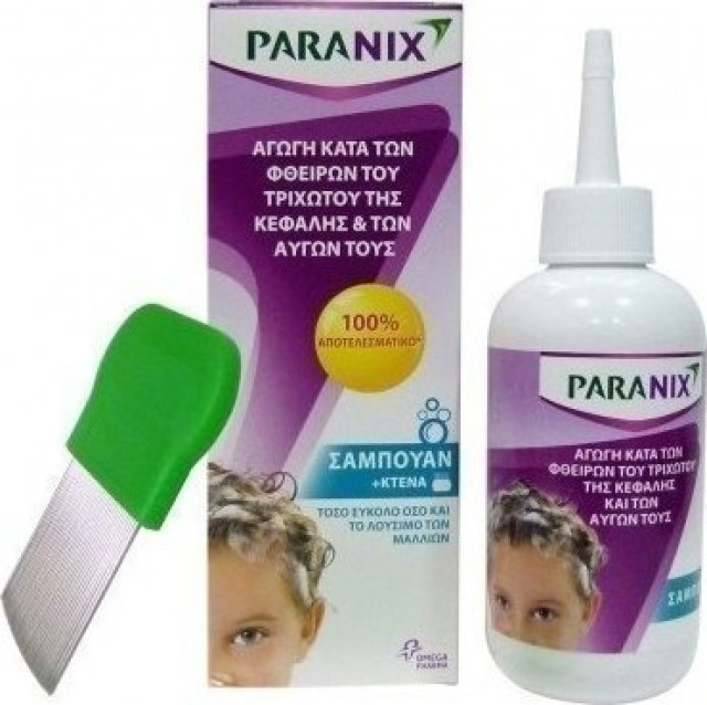 Paranix Shampoo Σαμπουάν Aγωγής Κατά των Φθειρών & των Αυγών 200ml - Δώρο Ειδικό Χτενάκι