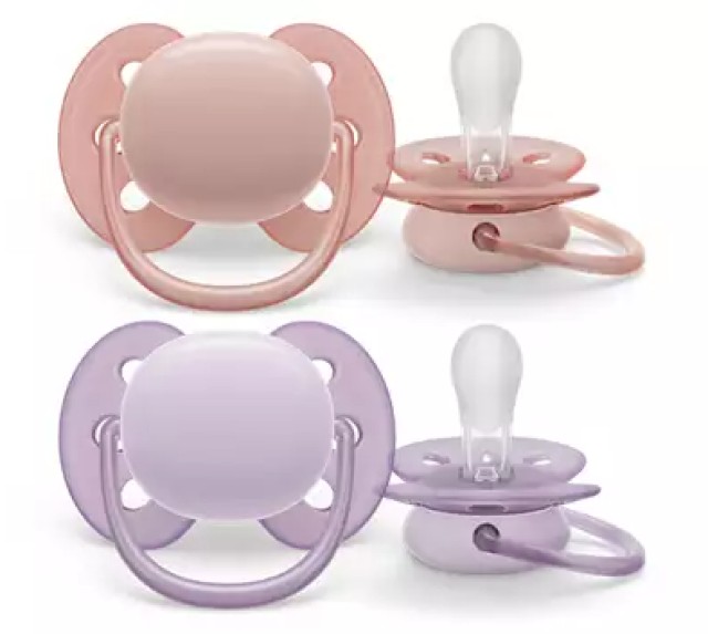 Avent Philips Ultra Soft Ορθοδοντική Πιπίλα Σιλικόνης για 0-6m Σομόν / …