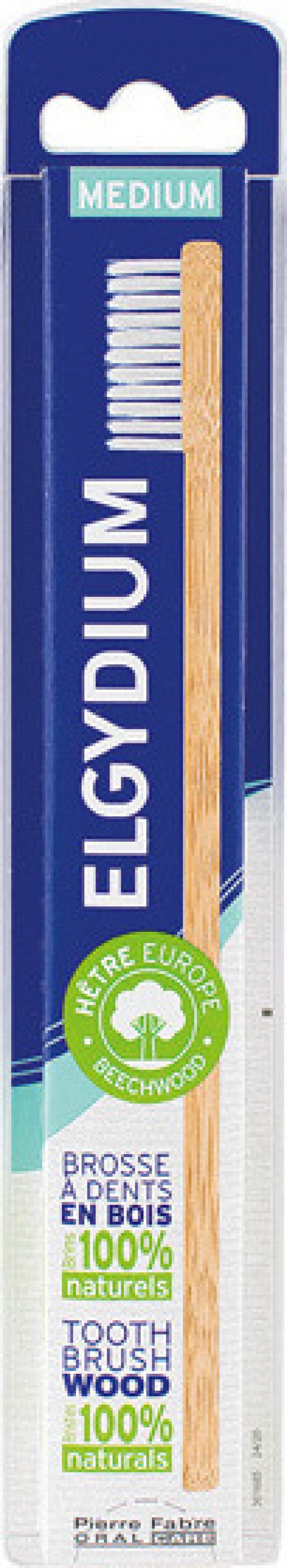 Elgydium Eco Friendly Medium Ξύλινη Οικολογική Οδοντόβουρτσα 1 Τεμάχιο