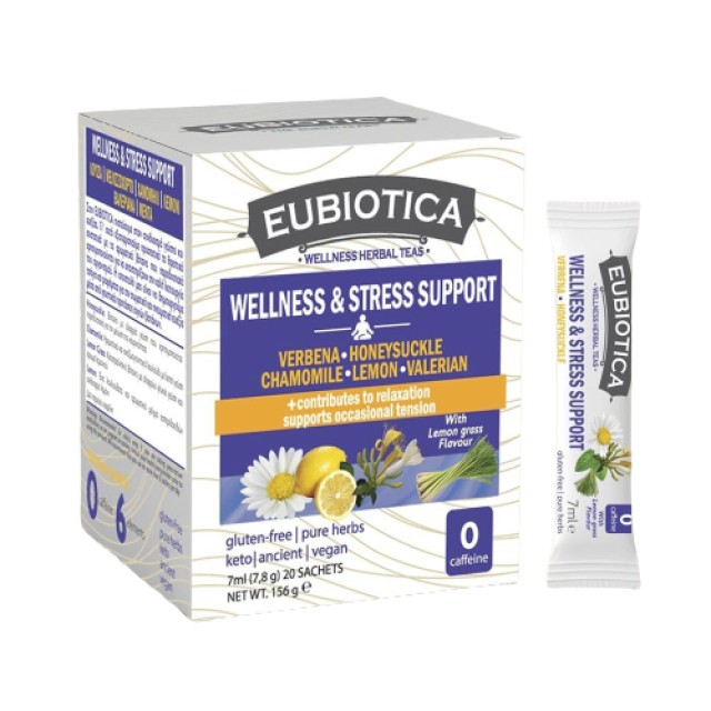 Eubiotica Chamomile Wellness & Stress Support Τσάι Βοτάνων για την Χαλάρωση του Οργανισμού 20 Φακελάκια x 7ml