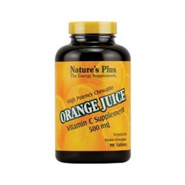 NATURES PLUS ORANGE JUICE C 500 MG CHEWABLE 90