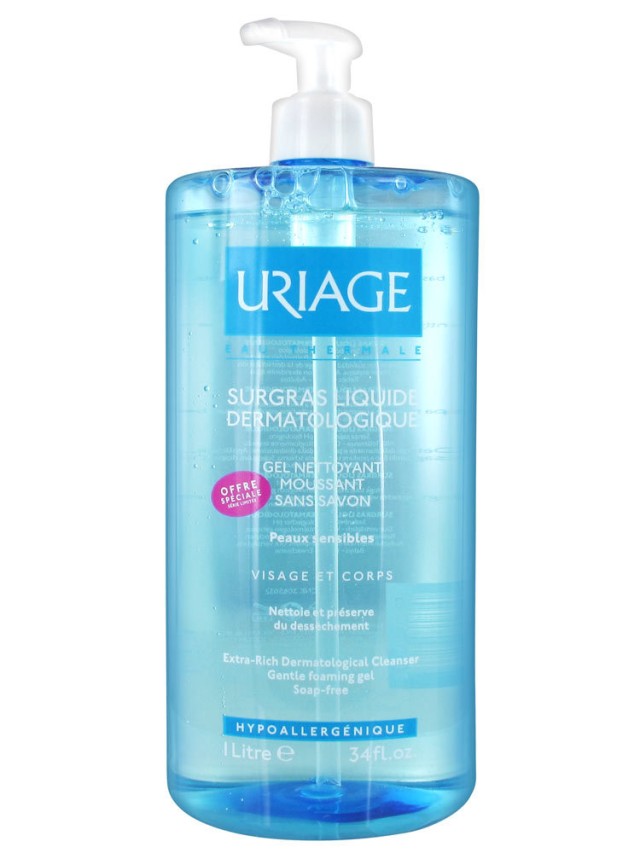 Uriage - Extra-Rich Dermatological Gel Πλούσιο Τζελ Καθαρισμού, 1000ml
