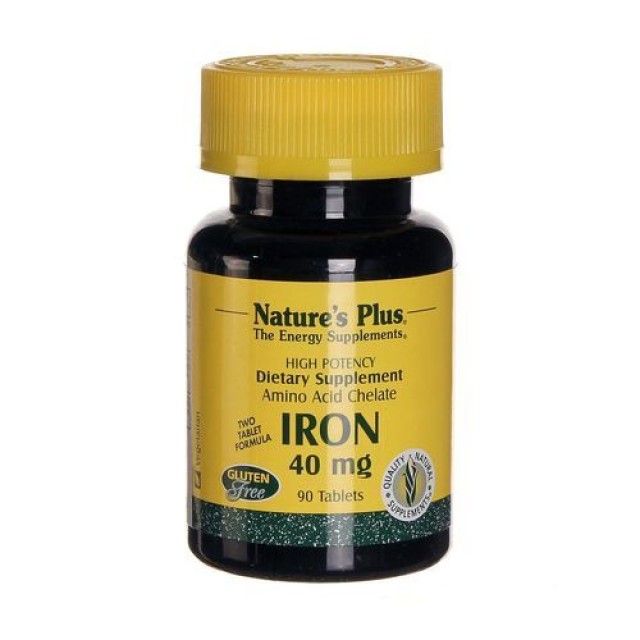 Natures Plus Iron 40mg, 90 Tablets