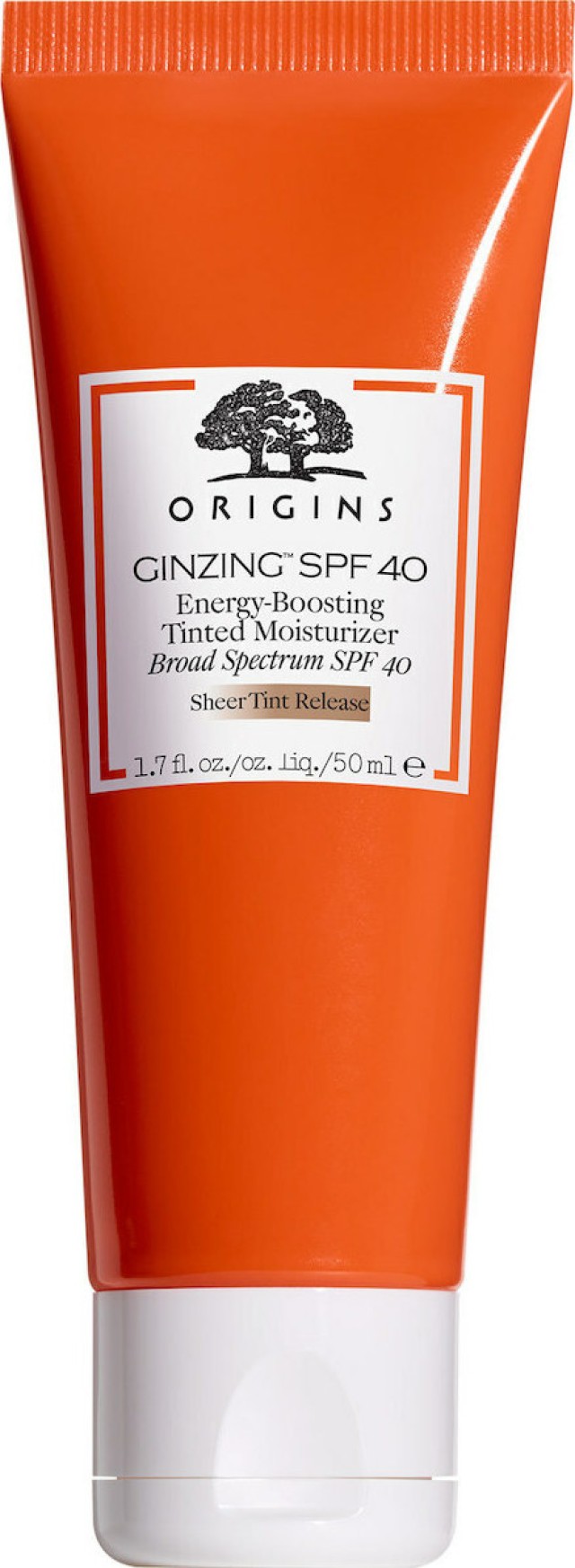 Origins GinZing Energy Boosting Tinted Moisturizer SPF40 Ενυδατική Κρέμα Προσώπου με Ελαφρύ Χρώμα για Όλους τους Τύπους Επιδερμίδας 50ml