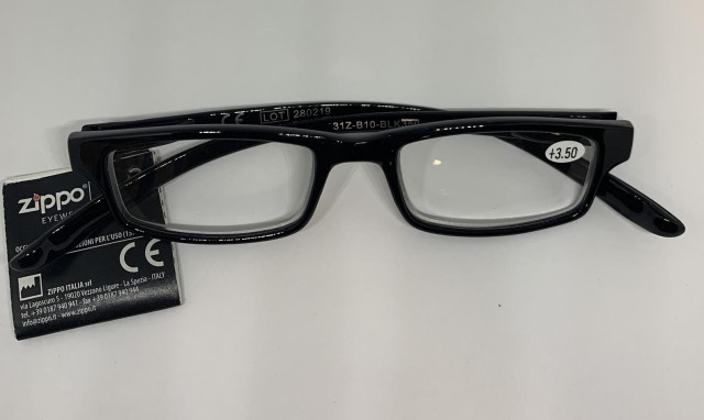 Zippo Γυαλιά Πρεσβυωπίας Κοκάλινα Χρώμα:Μαύρο [31Z-B10-BLK350] +3.50