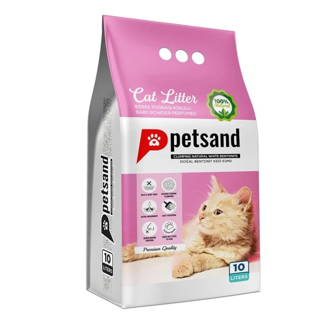 Petsand Baby Powder Άμμος για Γάτες με Άρωμα Πούδρα 10lt