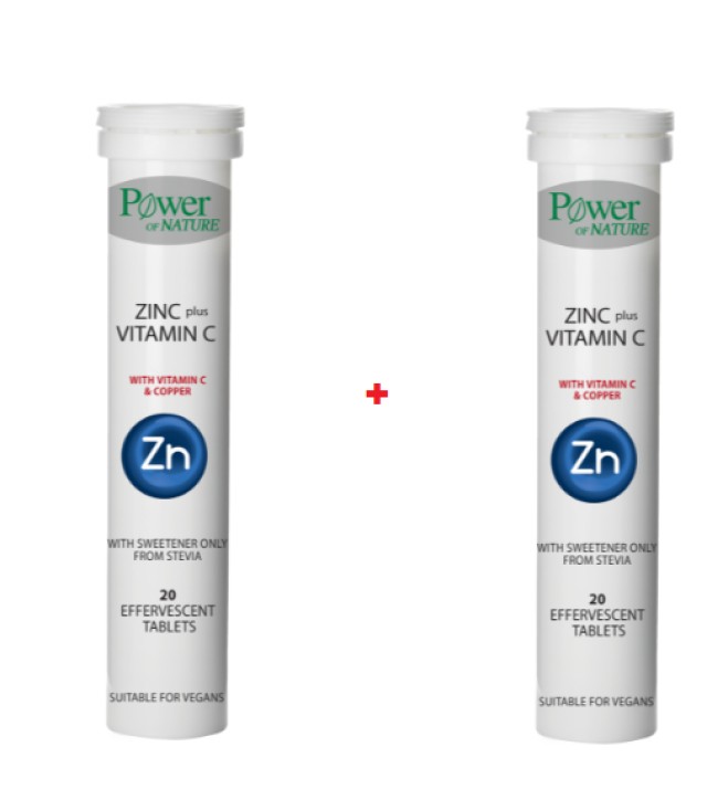 Power of Nature PROMO Zinc+ Vitamin C with Lemon Flavor 2x20 Effervescent Tablets