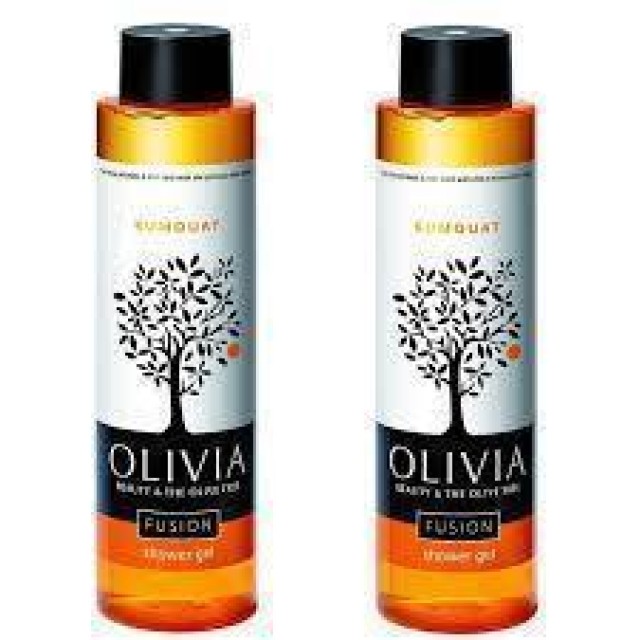 Olivia Promo Fusion Shower Gel Kumquat, Αφρόλουτρο Κουμ Κουατ με Εκχυλίσματα Ελιάς 2x300ml