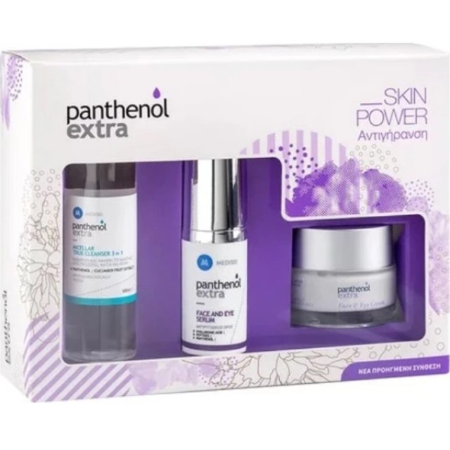 Medisei Panthenol PROMO Extra Face Eye Αντιρυτιδικό Serum 30ml - Face Eye Αντιρυτιδική Cream 50ml - Micellar True Cleanser 3 In 1 100ml