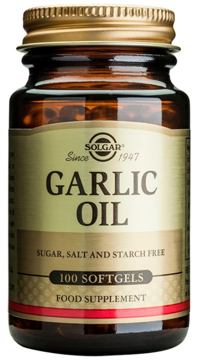 Solgar Garlic Oil Συμπλήρωμα Διατροφής με Έλαιο Σκόρδου 100 Μαλακές Κά …