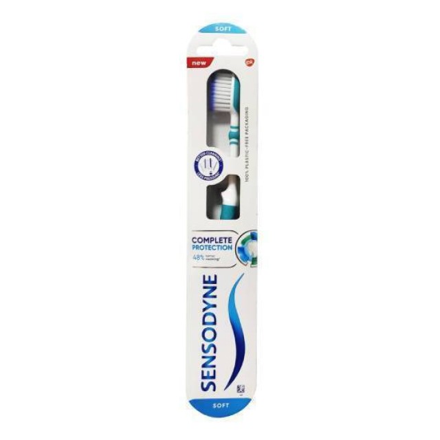 Sensodyne Complete Protection Soft Οδοντόβουρτσα για Ευαίσθητα Δόντια, Μαλακή Λευκό - Πετρόλ 1 Τεμάχιο