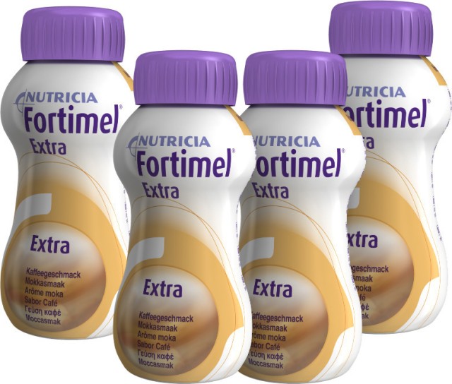 Nutricia Fortimel Extra Θρεπτικό Συμπλήρωμα Διατροφής Υψηλής Ενέργειας με Γεύση Μόκα 4x200ml