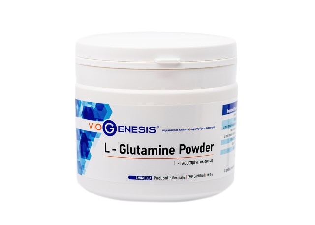VioGenesis L-Glutamine Powder Συμπλήρωμα Διατροφής για Αποκατάσταση Μετά από Έντονη Αθλητική Δραστηριότητα 250gr