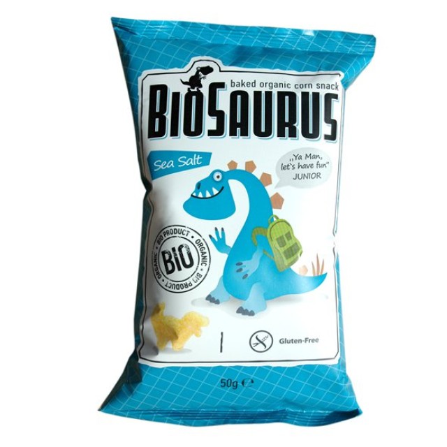 Biosaurus Παιδικά Γαριδάκια Δεινόσαυρος με θαλασσινό αλάτι (χωρίς γλου …