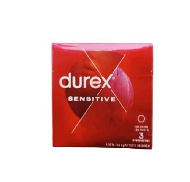 Durex Sensitive Λεπτά Προφυλακτικά 3 Τεμάχια Durex Sensitive Λεπτά Προφυλακτικά 3 Τεμάχια