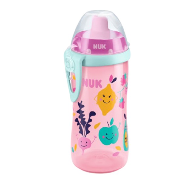 Nuk Flexi Cup Παγούρι Με Καλαμάκι 12m+ Χρώμα:Ροζ 300ml [10.255.410]