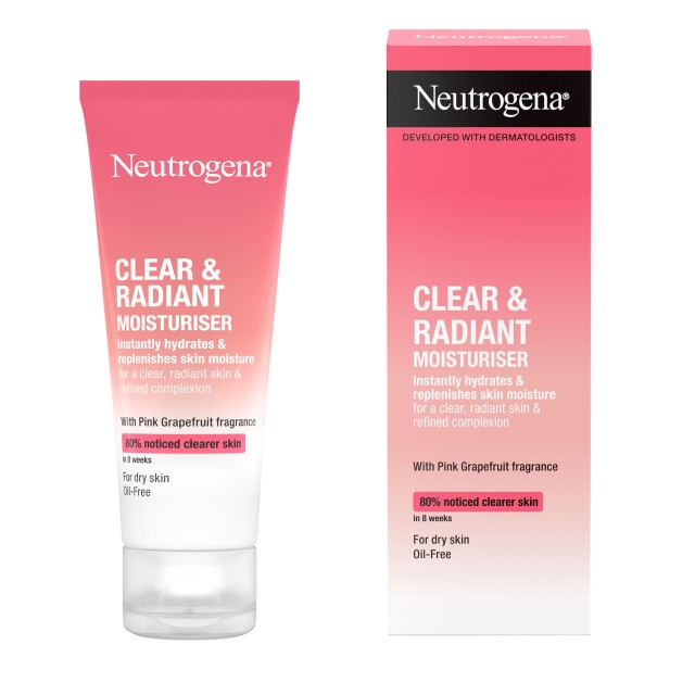 Neutrogena® Clear & Radiant Ενυδατική Κρέμα Προσώπου Pink Grapefruit για Ξηρές Επιδερμίδες 50ml