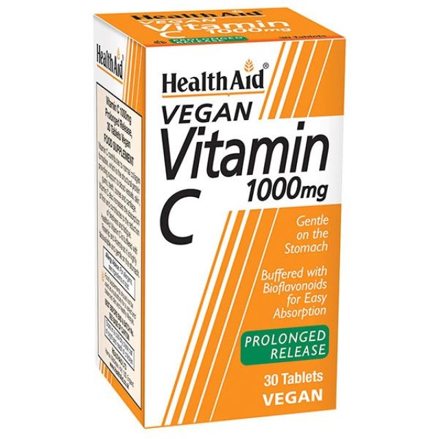 Health Aid Vitamin C 1000mg Prolonged Release Συμπλήρωμα Βιταμίνης C Βραδείας Αποδέσμευσης με Αντιοξειδωτική Δράση 30 Ταμπλέτες