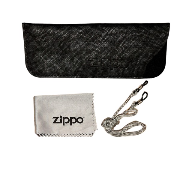 Zippo Premium Pack Θήκη Γυαλιών Πρεσβυωπίας Μαύρο με Πανάκι Καθαρισμού & Κορδόνι Γυαλιών 3 Τεμάχια