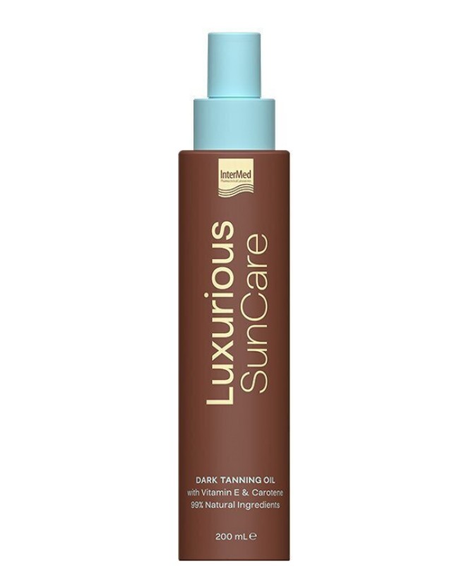 Intermed Luxurious Sun Care Dark Tanning Oil Ξηρό Λάδι για Έντονο Μαύρισμα 200ml