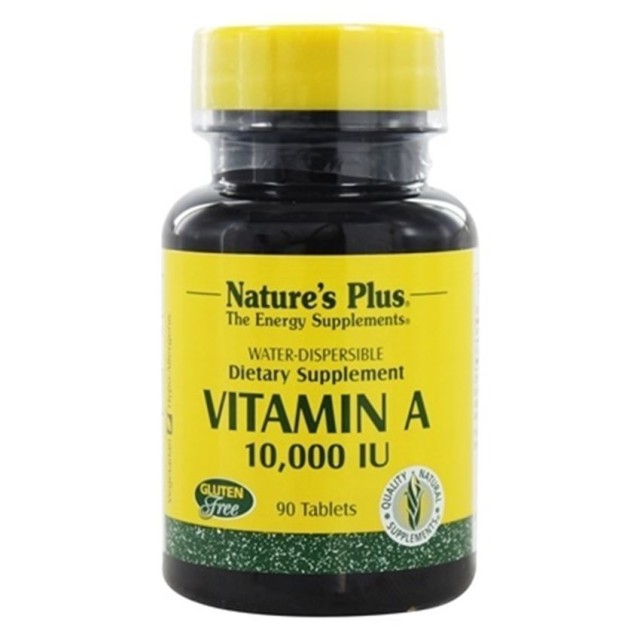 Natures Plus Vitamin A 10000 IU Water Dispersible, 90tabs