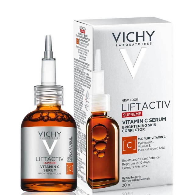 Vichy LiftActiv Supreme Vitamin C Serum Αντιγηραντικός Ορός Προσώπου για Ενίσχυση Λάμψης 20ml