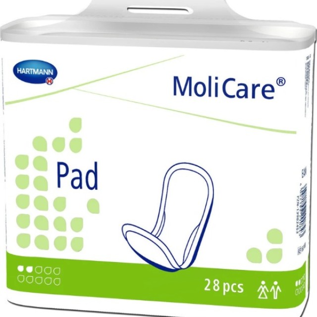 Hartmann MoliCare Pad 2 Drops Σερβιέτες Ακράτειας 2 Σταγόνες, 30τεμ
