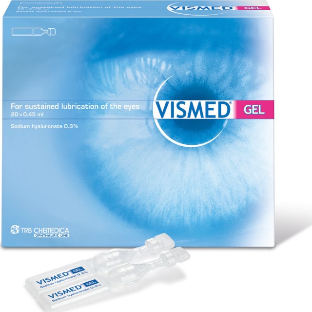 Vismed Gel Λιπαντικές Οφθαλμικές Σταγόνες 0,3% Υαλουρονικό Νάτριο Μονο …