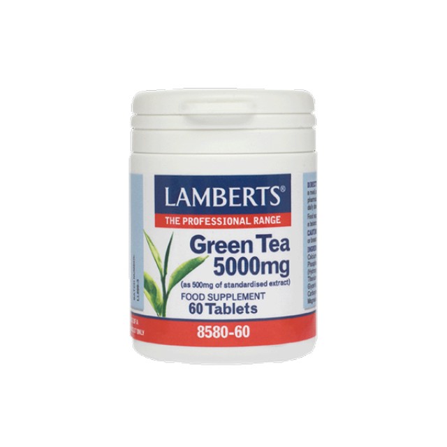 Lamberts Green Tea 5000mg Συμπλήρωμα Διατροφής για την Ενίσχυση του Μεταβολισμού 60 Ταμπλέτες