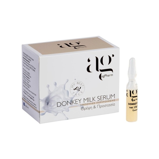 Ag Pharm Αμπούλες Donkey Milk Serum για Θρέψη & Προστασία, 2ml