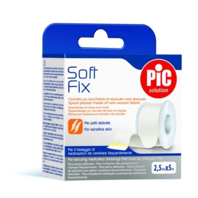 Pic Solution Soft Fix Non-Woven Επιδεσμική Ταινία, 1 Τεμάχιο