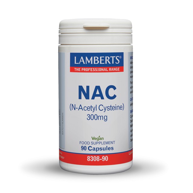 Lamberts Nac 300mg Αμινοξύ Ν-Ακέτυλο-Κυστεΐνη Υψηλής Καθαρότητας 90 Φυ &hellip;