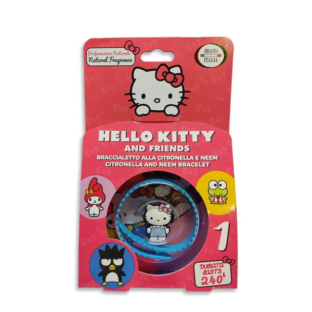 Medico Brand Italia Hello Kitty Αντικουνουπικό Βραχιόλι Γαλάζιο 1 Τεμάχιο