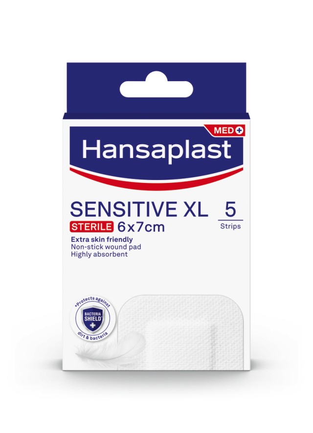 Hansaplast Sensitive MED XL Αποστειρωμένα Αυτοκόλλητα Επιθέματα 5 Τεμά …