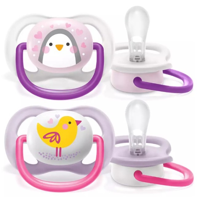 Avent Philips Ultra Air Animals Ορθοδοντική Πιπίλα Σιλικόνης 0-6m Μωβ …
