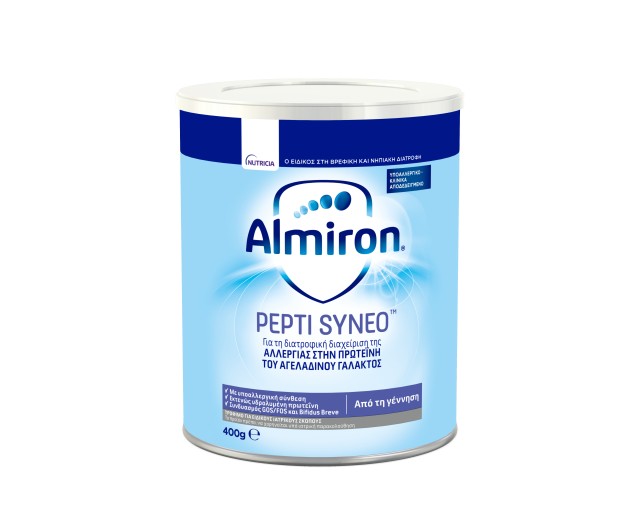 Nutricia Almiron Pepti Syneo Υποαλλεργικό Γάλα σε Σκόνη για Βρέφη από 0m+ με Αλλεργία Στην Πρωτεΐνη του Αγελαδινού Γάλακτος 400gr