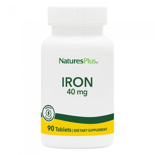 Natures Plus Iron 40mg, 90 Tablets