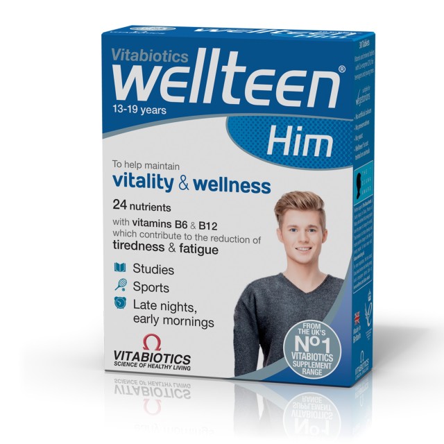 Vitabiotics Wellteen Him Συμπλήρωμα Διατροφής για Εφήβους & Νέους … Vitabiotics Wellteen Him Συμπλήρωμα Διατροφής για Εφήβους & Νέους …