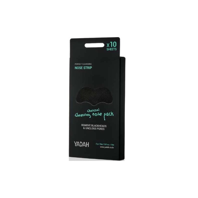 Yadah Charcoal Cleansing Nose Pack Ταινίες Καθαρισμού Μύτης 10 Τεμάχια