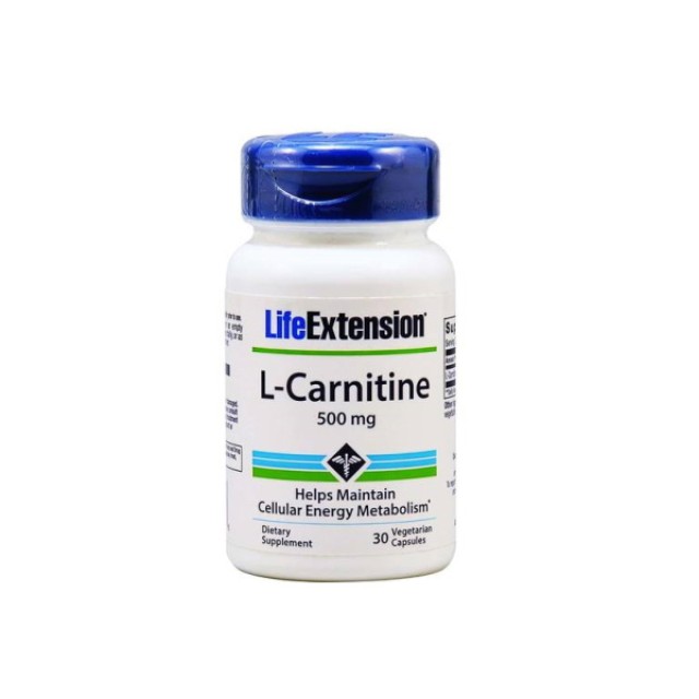 Life Extension L-Carnitine 500mg Συμπλήρωμα Διατροφής με Καρνιτίνη για τον Μεταβολισμό 30 Φυτικές Κάψουλες