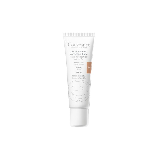 Avene Couvrance Fond de Teint Correcteur Fluide SPF20 Sable 3.0 Υγρό Δ …