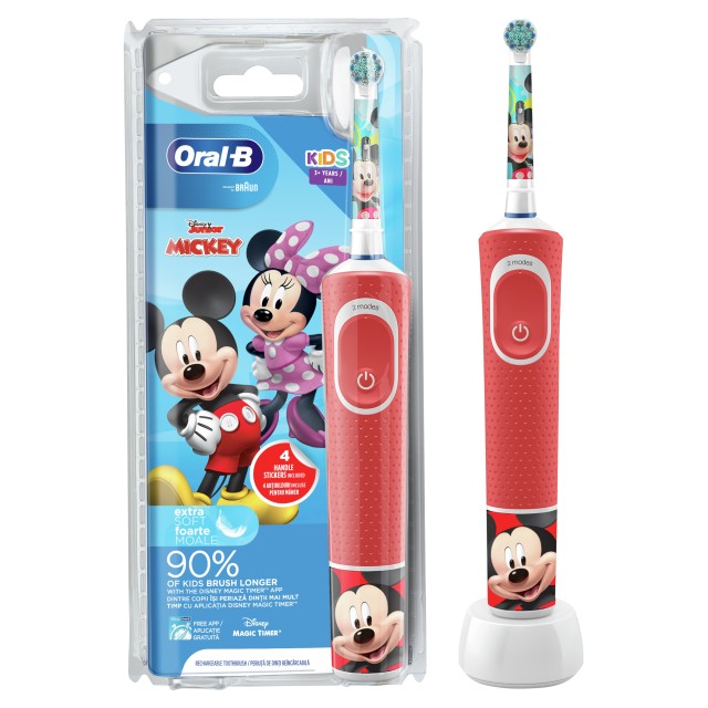 Oral B Vitality Kids Mickey Παιδική Ηλεκτρική Οδοντόβουρτσα για 3 Ετών &hellip;