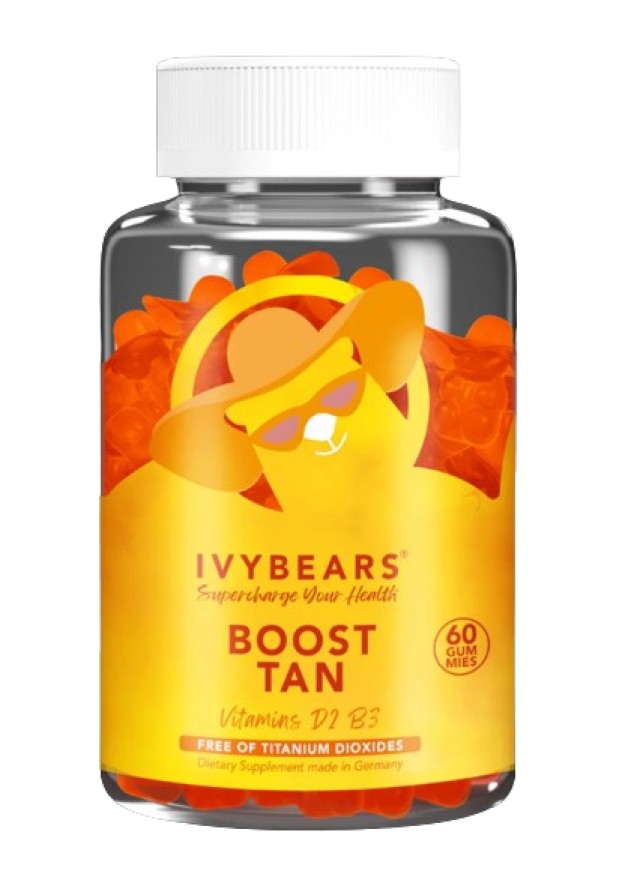 IvyBears Boost Tan Συμπλήρωμα Διατροφής για Λαμπερό Καλοκαιρινό Δέρμα 60 Ζελεδάκια - Αρκουδάκια