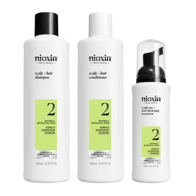 Nioxin System 2 Trial Kit για Φυσικά Μαλλιά με Προχωρημένη Αραίωση Sca …