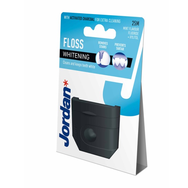 Jordan Floss Whitening Οδοντικό Νήμα Λεύκανσης με Γεύση Μέντα 25m