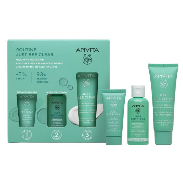 Apivita PROMO Just Bee Clear Blemish Control Mattifying Moisturizer Κρ …